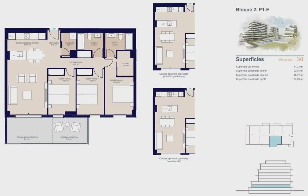 3 sypialnia Apartament na sprzedaż w La Villajoyosa / Vila Joiosa z basenem garażem - 440 000 € (Ref: 9824419)