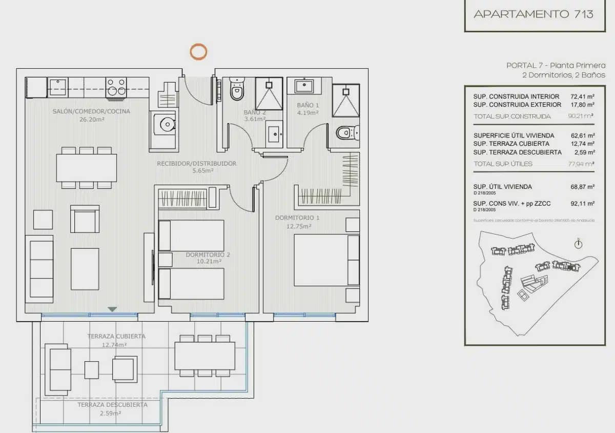 Apartamento de 2 habitaciones en Mijas en venta con piscina - 445.000 € (Ref: 9824436)