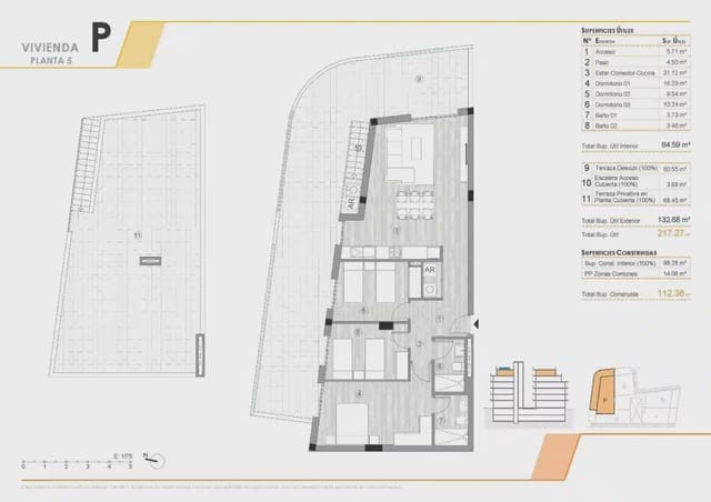 3 makuuhuone Kattohuoneisto myytävänä paikassa Parque Acuático - Sector 25, Torrevieja mukana 
autotalli - 440 000 € (Ref: 9824475)