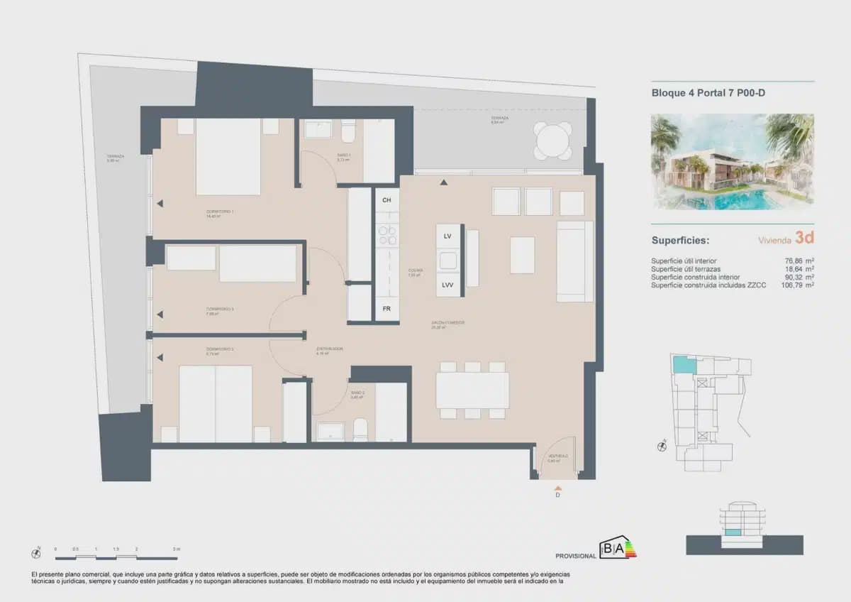 Apartamento de 3 habitaciones en Javea / Xàbia en venta con piscina garaje - 469.500 € (Ref: 9824487)