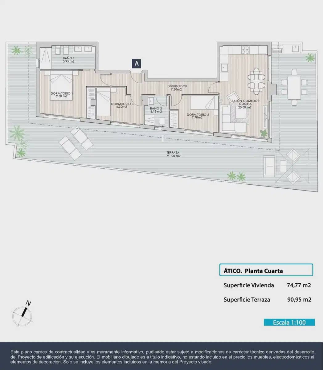 3 soveværelse Penthouse til salg i Torrevieja med swimmingpool - € 464.000 (Ref: 9824493)