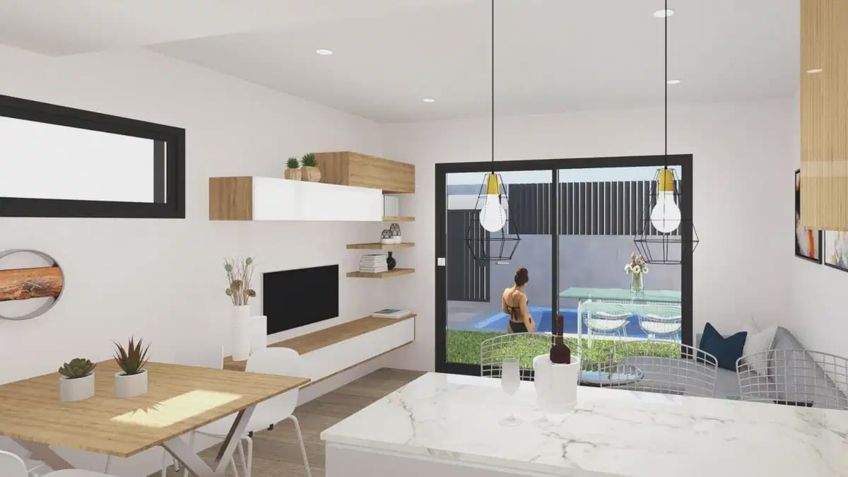 3 soveværelse Semi-Rækkehus til salg i Santiago de la Ribera med swimmingpool garage - € 400.000 (Ref: 9824510)