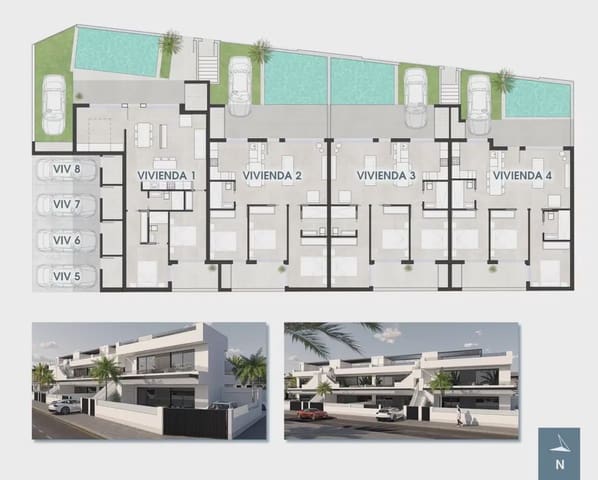 3 soverom Bungalow til salgs i San Pedro del Pinatar ciudad, San Pedro del Pinatar med svømmebasseng garasje - € 409 000 (Ref: 9824511)
