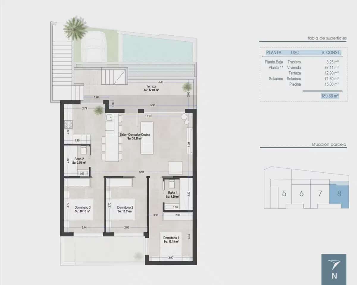 3 slaapkamer Bungalow te koop in San Pedro del Pinatar met zwembad garage - € 449.000 (Ref: 9824512)