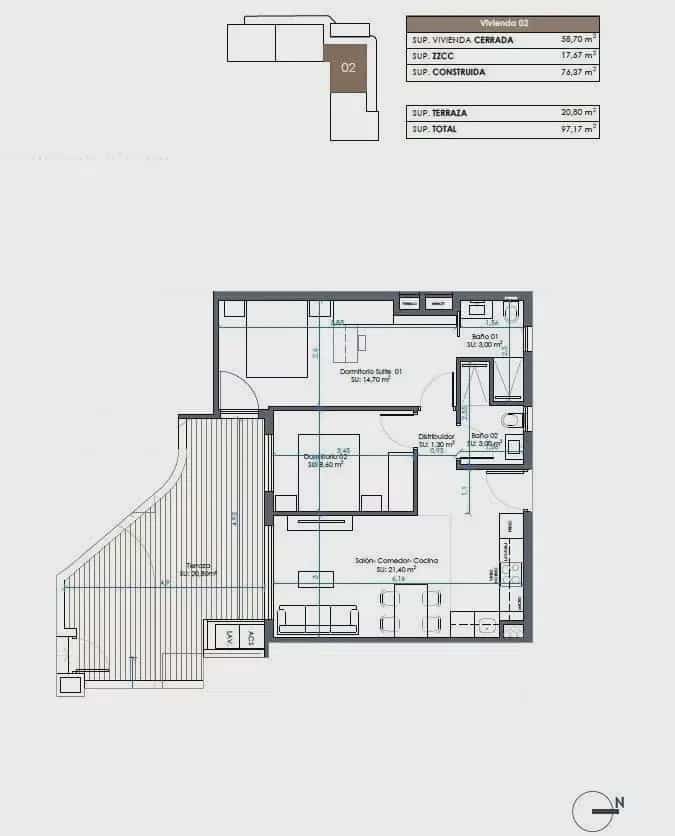 2 camera da letto Appartamento in vendita in Guardamar del Segura - 315.000 € (Rif: 9827798)