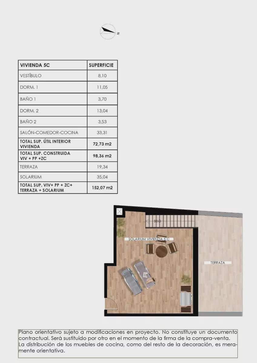 2 camera da letto Attico in vendita in Torrevieja con piscina garage - 349.000 € (Rif: 9827800)