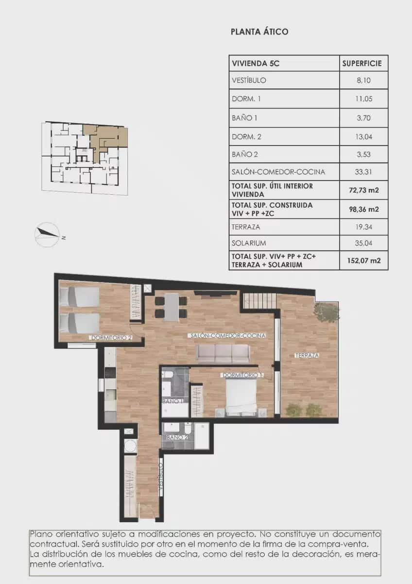 2 camera da letto Attico in vendita in Torrevieja con piscina garage - 349.000 € (Rif: 9827800)