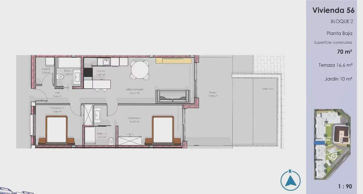 2 quarto Apartamento para venda em Guardamar del Segura - 320 000 € (Ref: 9827815)