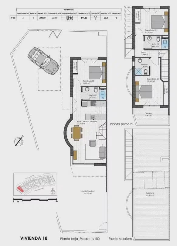 3 bedroom Townhouse for sale in Pilar de la Horadada - € 370,000 (Ref: 9827826)