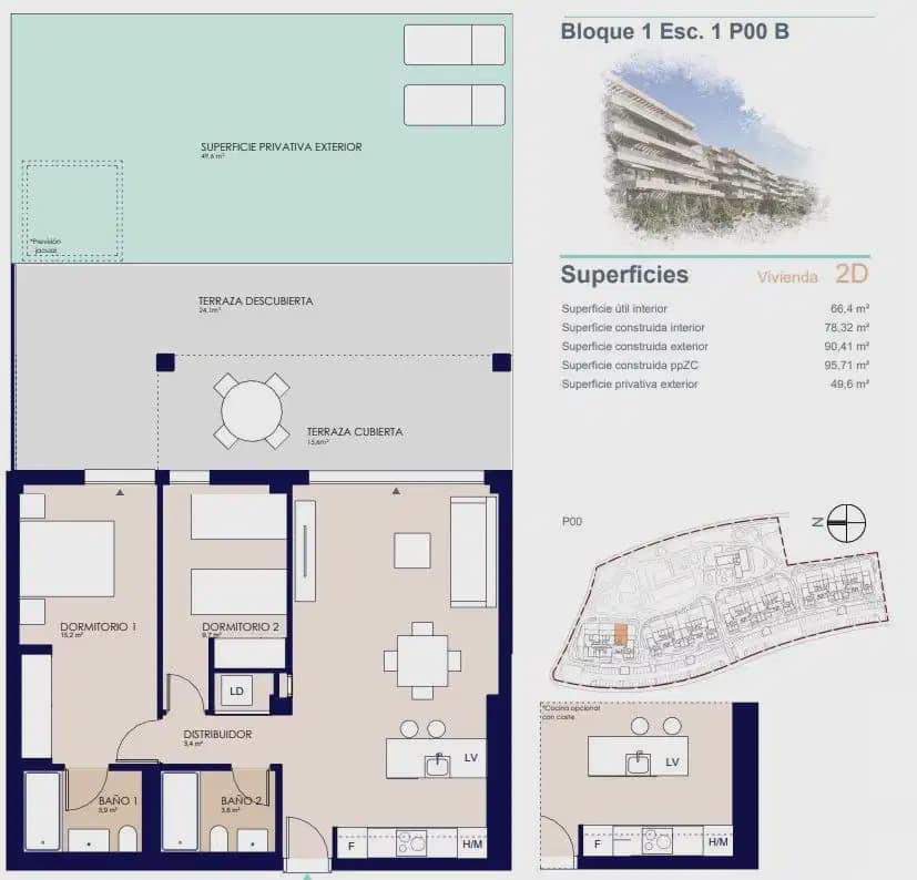 2 camera da letto Appartamento in vendita in Denia con piscina - 360.000 € (Rif: 9827836)