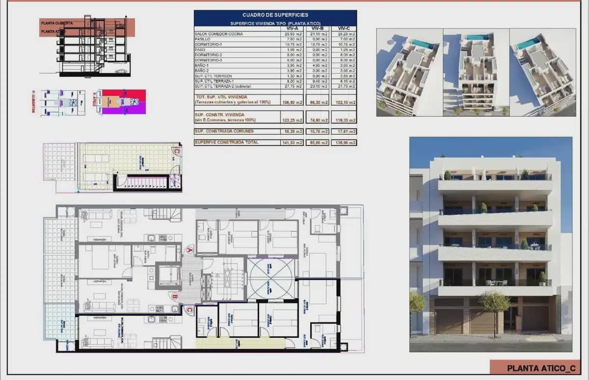 3 sypialnia Penthouse na sprzedaż w Torrevieja - 359 000 € (Ref: 9827846)