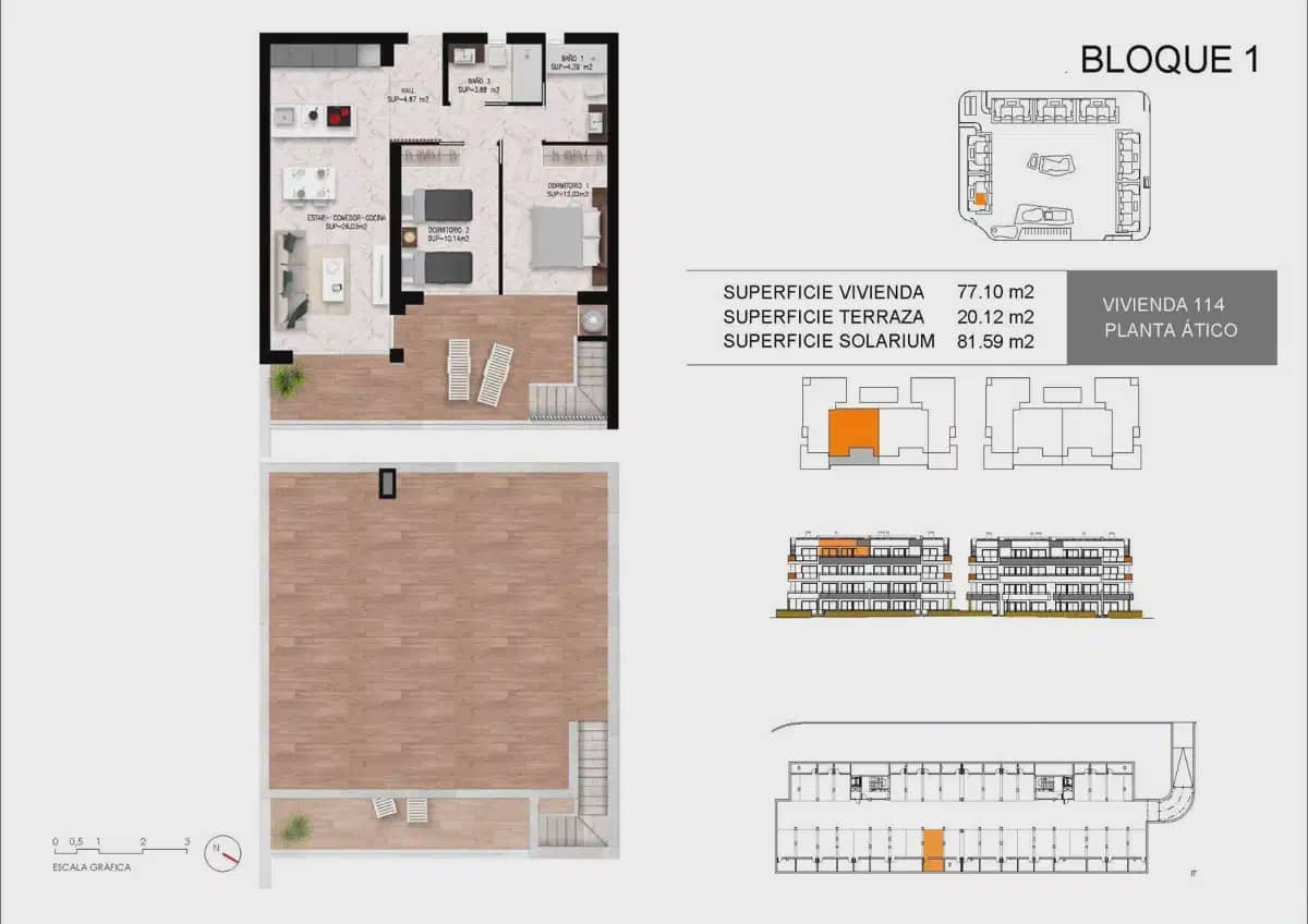 2 sypialnia Penthouse na sprzedaż w La Siesta - 344 000 € (Ref: 9827853)