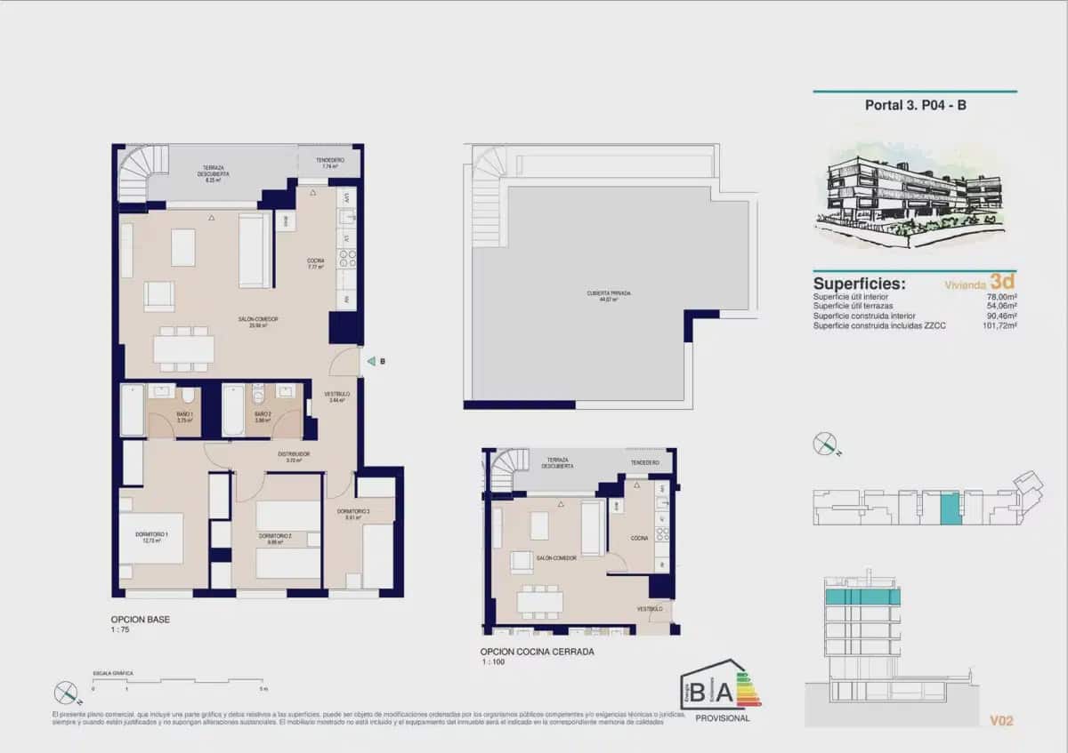 3 slaapkamer Penthouse te koop in Alicante stad met zwembad garage - € 406.500 (Ref: 9827859)