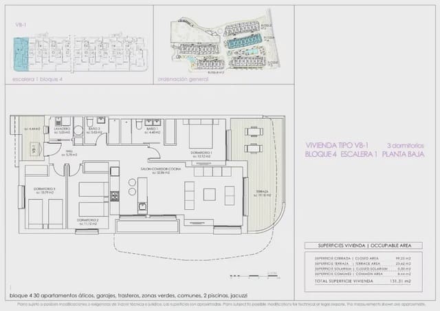 Apartamento de 3 habitaciones en Playa Flamenca, Orihuela en venta con piscina garaje - 395.000 € (Ref: 9827869)