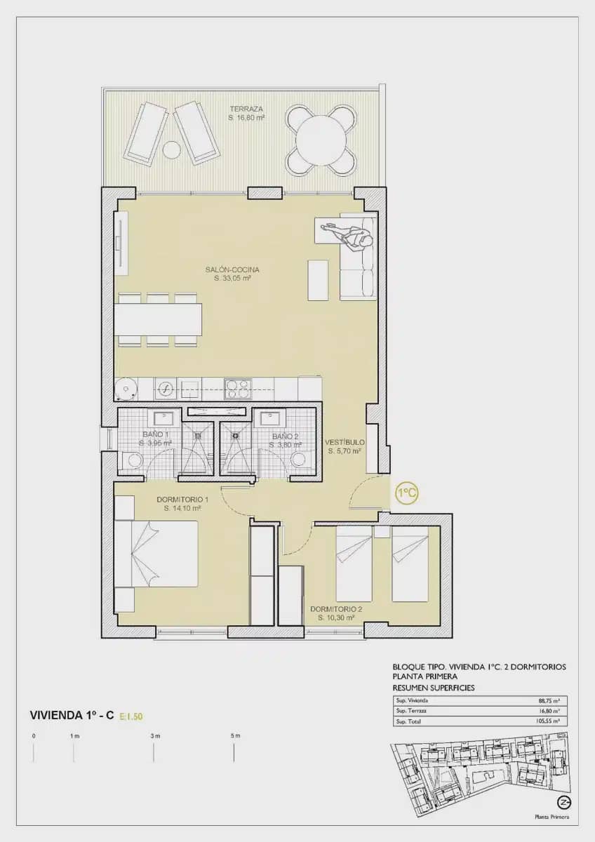 2 soverom Leilighet til salgs i Finestrat med svømmebasseng - € 360 000 (Ref: 9827873)