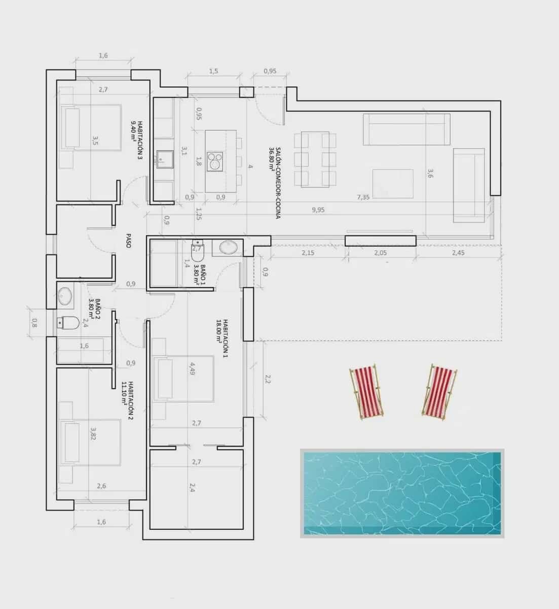 3 camera da letto Villa in vendita in Hondon de las Nieves con piscina - 365.900 € (Rif: 9827894)