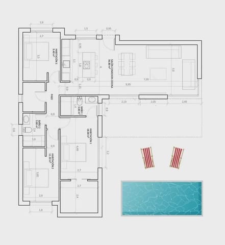 3 camera da letto Villa in vendita in Hondón de las Nieves con piscina - 365.900 € (Rif: 9827894)