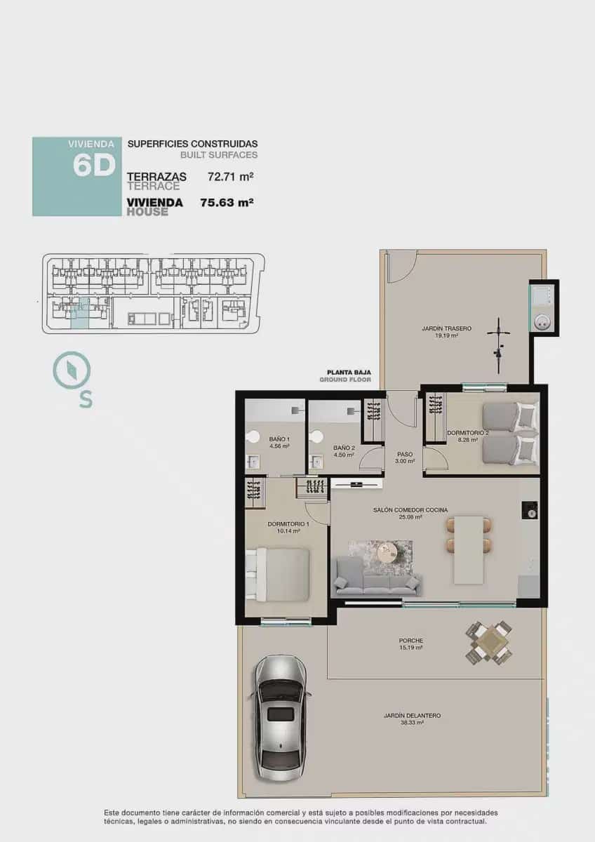2 Zimmer Bungalow zu verkaufen in Pilar de la Horadada mit Pool Garage - 375.000 € (Ref: 9827917)