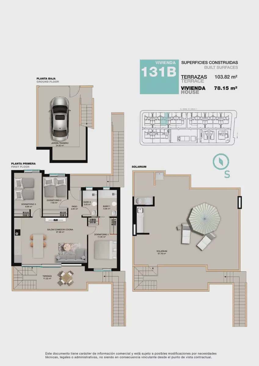 3 quarto Bungalow para venda em Pilar de la Horadada com piscina garagem - 385 000 € (Ref: 9827918)