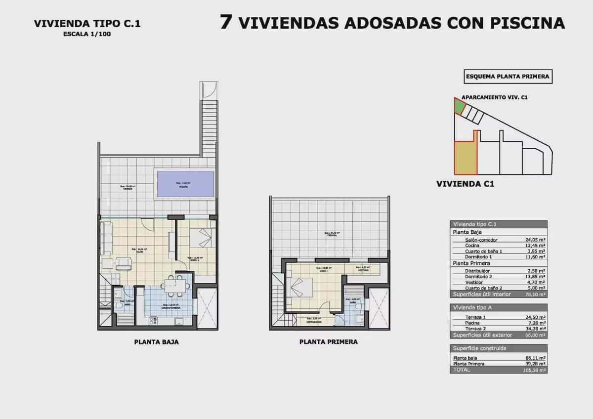 2 Zimmer Bungalow zu verkaufen in Pilar de la Horadada mit Pool - 329.900 € (Ref: 9827921)