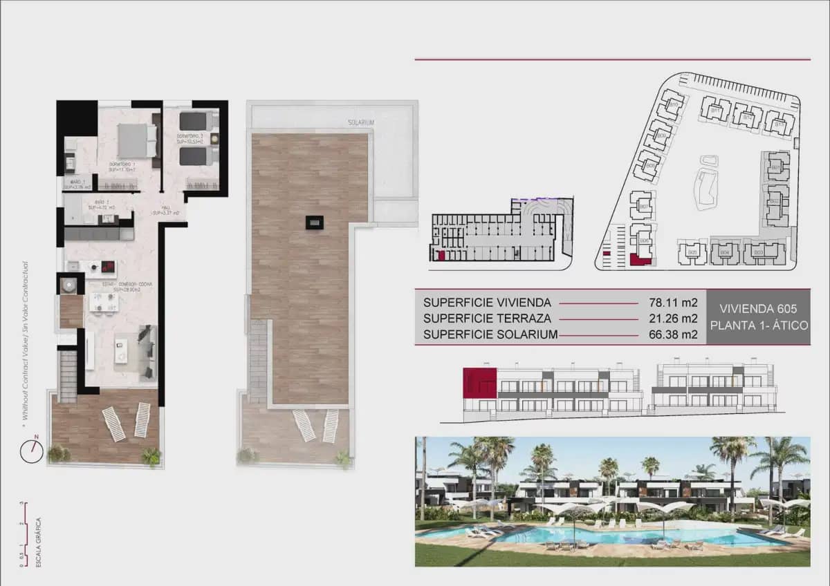 Bungalow de 2 habitaciones en Ciudad Quesada en venta - 342.000 € (Ref: 9827932)