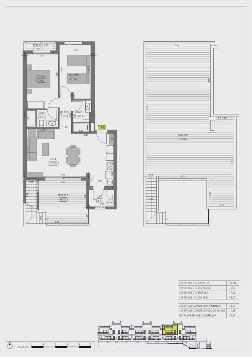 2 chambre Bungalow à vendre à Algorfa avec piscine garage - 329 000 € (Ref: 9827938)