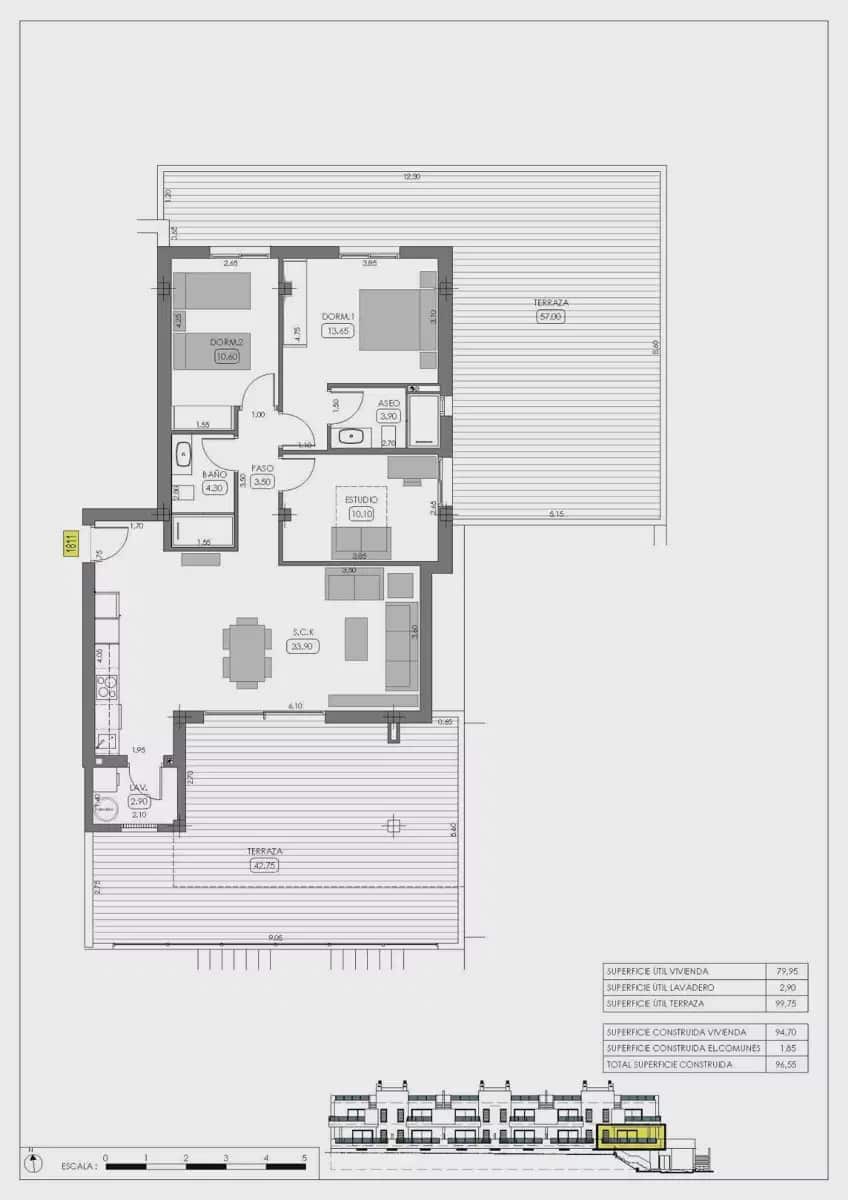 3 soverom Bungalow til salgs i Algorfa med svømmebasseng - € 353 000 (Ref: 9827940)
