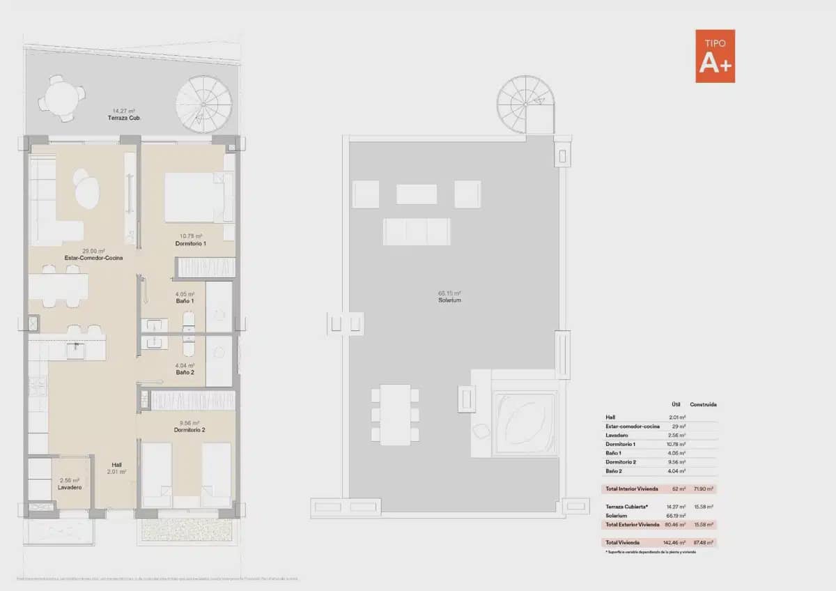 2 sypialnia Penthouse na sprzedaż w La Nucia z basenem garażem - 437 068 € (Ref: 9828272)