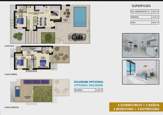 Chalet de 3 habitaciones en Desamparados - Hurchillo - Torremendo, Orihuela en venta con piscina garaje - 395.000 € (Ref: 9830686)