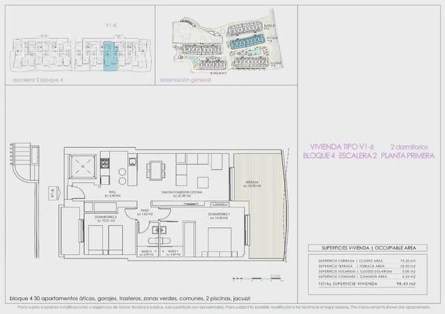 2 soverom Leilighet til salgs i Playa Flamenca, Orihuela med svømmebasseng garasje - € 365 000 (Ref: 9830691)