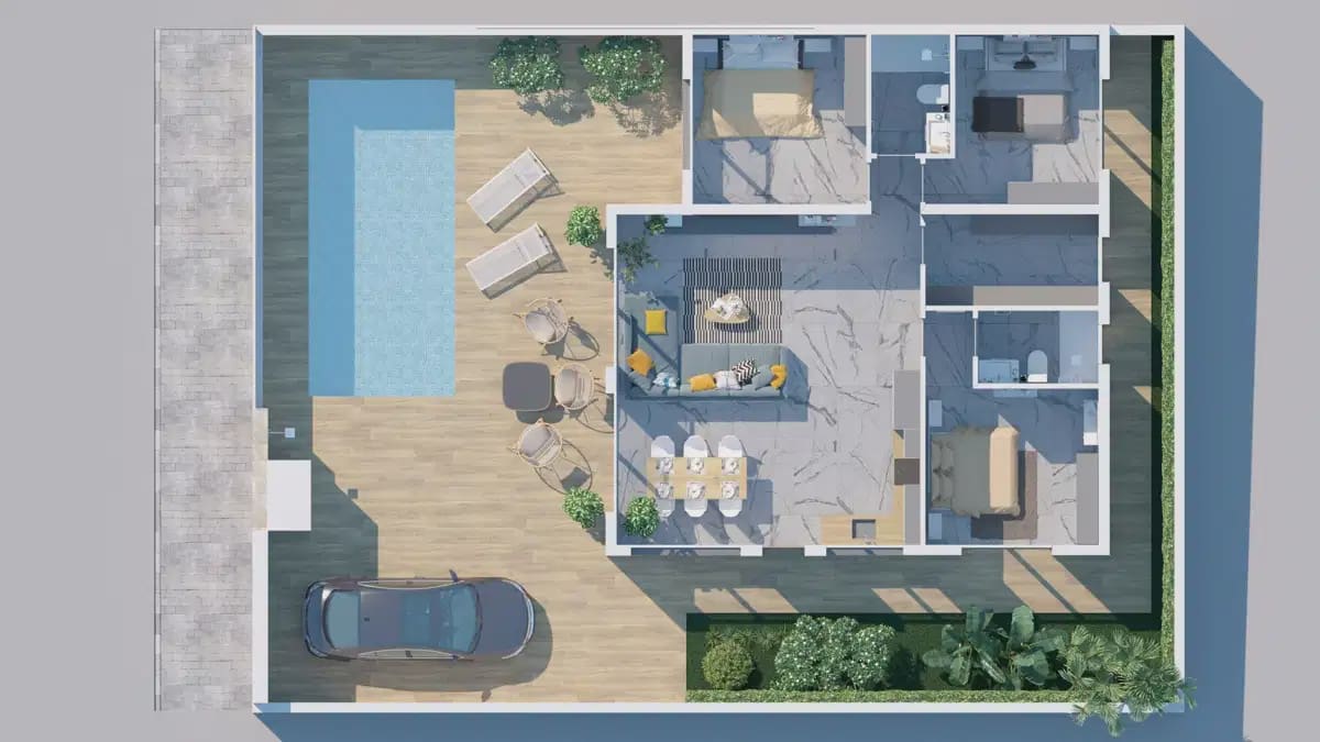 3 sypialnia Willa na sprzedaż w Ciudad Quesada z basenem garażem - 449 500 € (Ref: 9830693)