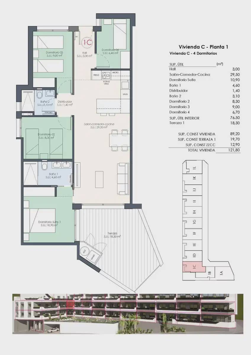 4 sovrum Lägenhet till salu i Benijofar med pool garage - 319 000 € (Ref: 9832029)