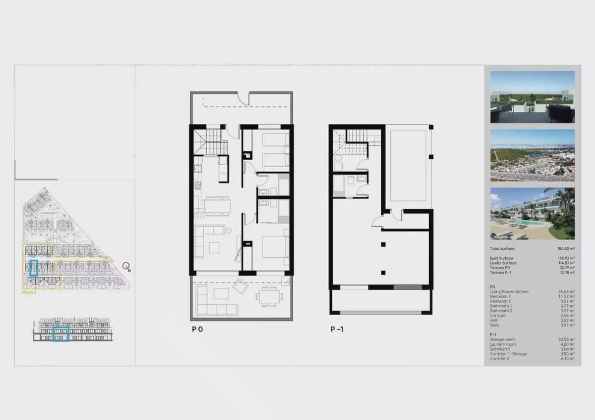 Bungalow de 2 habitaciones en Torrevieja en venta - 330.000 € (Ref: 9832041)