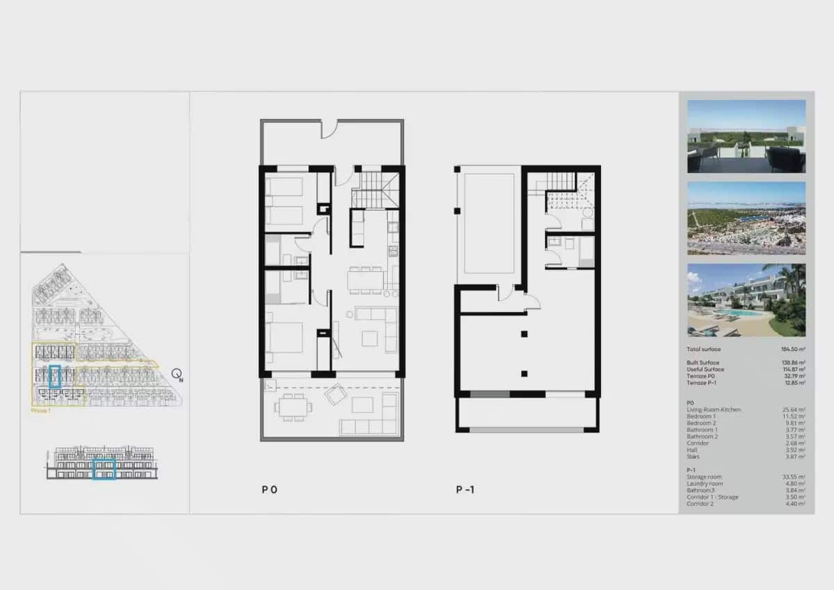 Bungalow de 2 habitaciones en Torrevieja en venta - 330.000 € (Ref: 9832041)