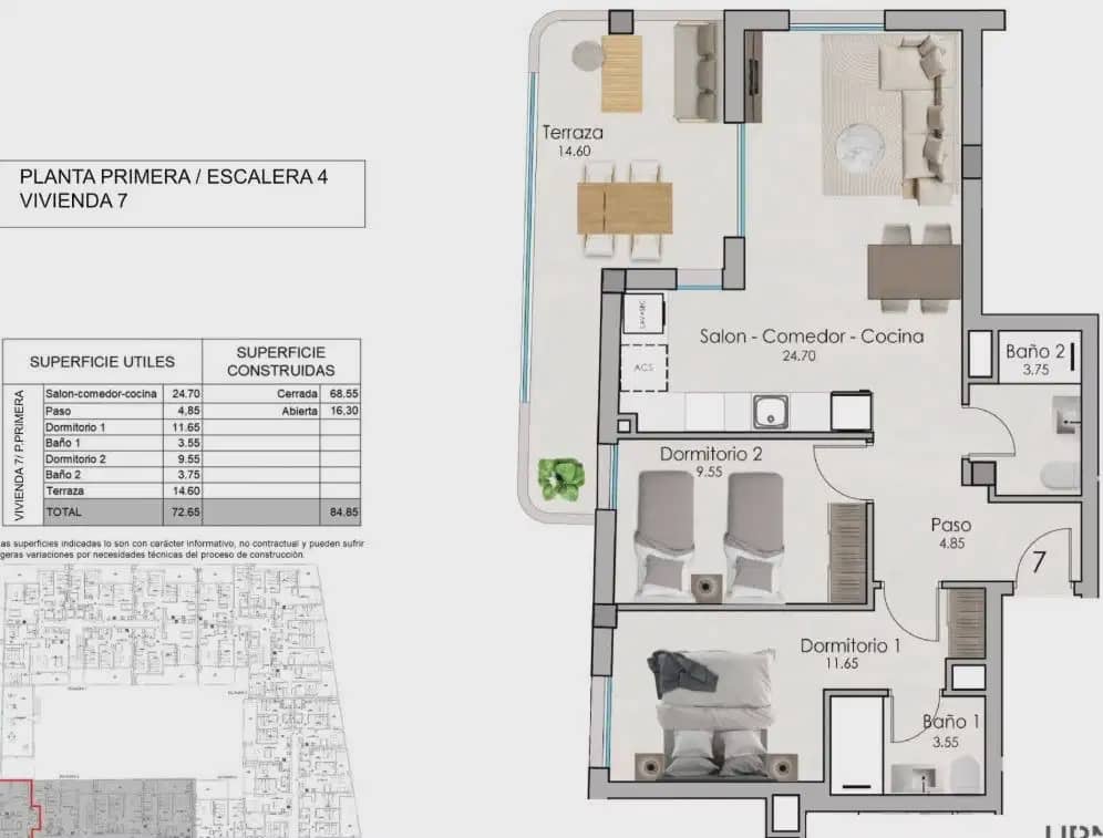 2 makuuhuone Huoneisto myytävänä paikassa Santa Pola mukana uima-altaan - 290 000 € (Ref: 9834052)