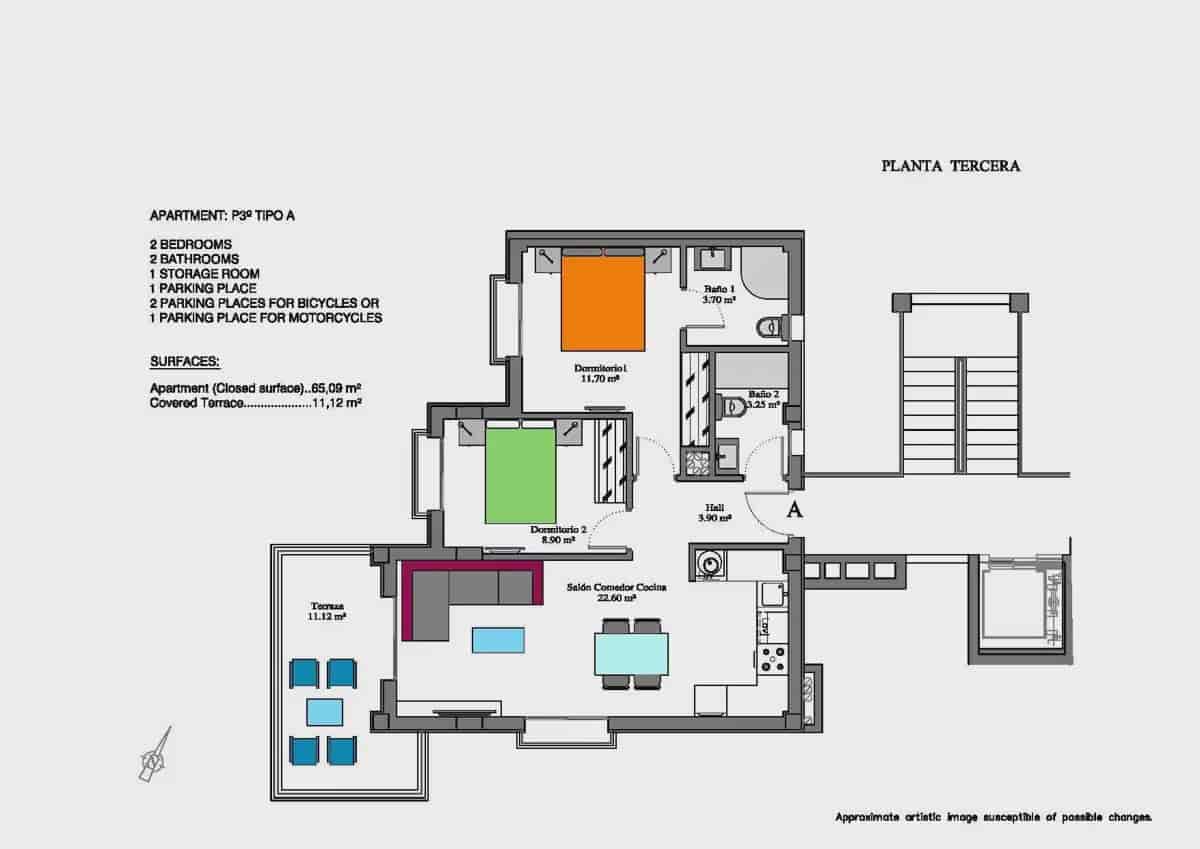 2 makuuhuone Kattohuoneisto myytävänä paikassa Orihuela Costa - 295 000 € (Ref: 9834070)