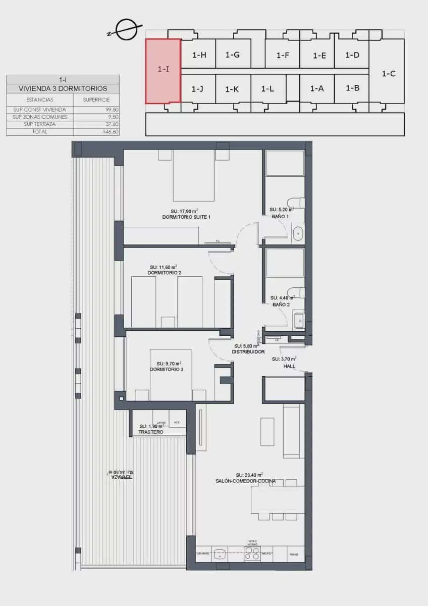 3 camera da letto Appartamento in vendita in Benijofar con garage - 354.000 € (Rif: 9838302)