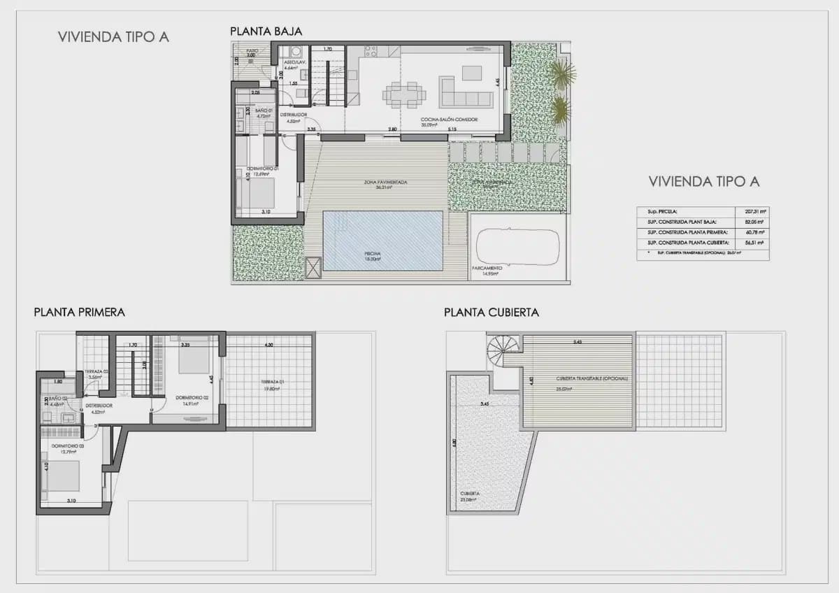 3 makuuhuone Paritalo myytävänä paikassa Bigastro - 328 000 € (Ref: 9861546)