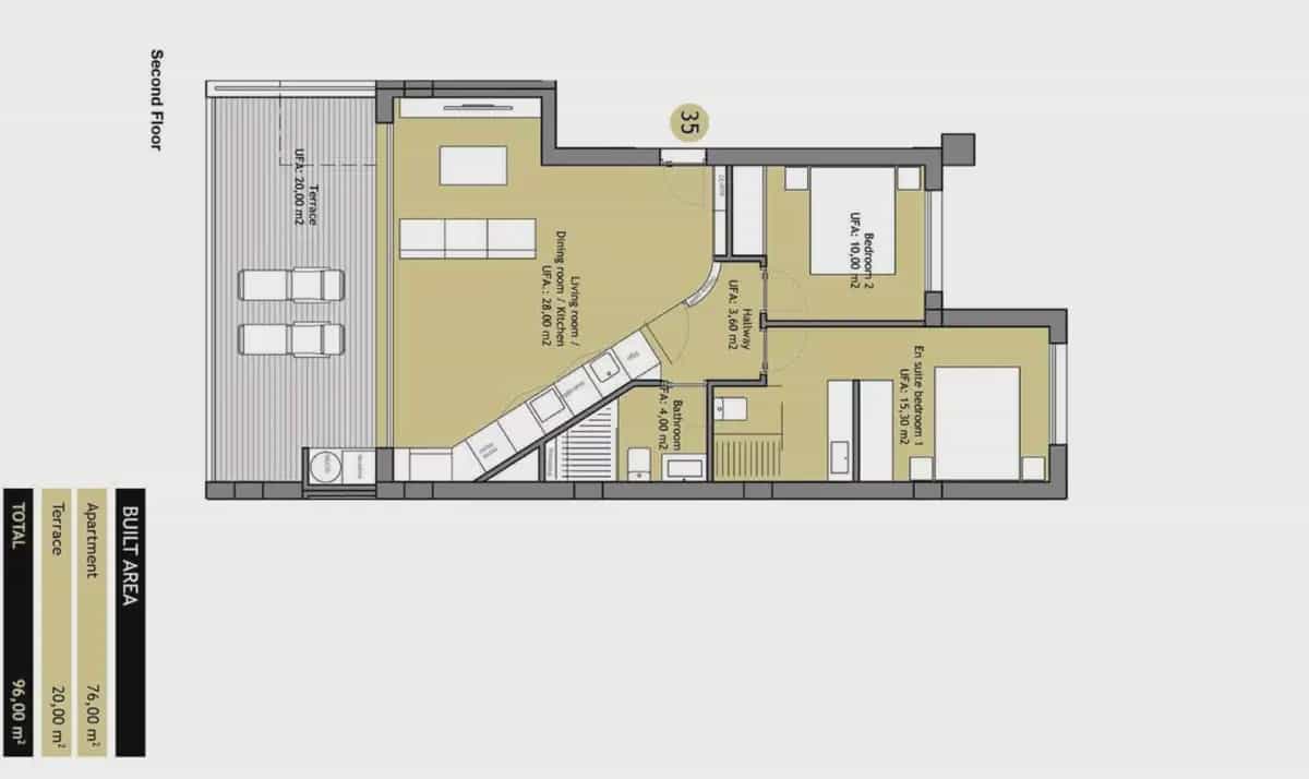 Apartamento de 2 habitaciones en Las Colinas Golf en venta con piscina - 359.000 € (Ref: 9872157)