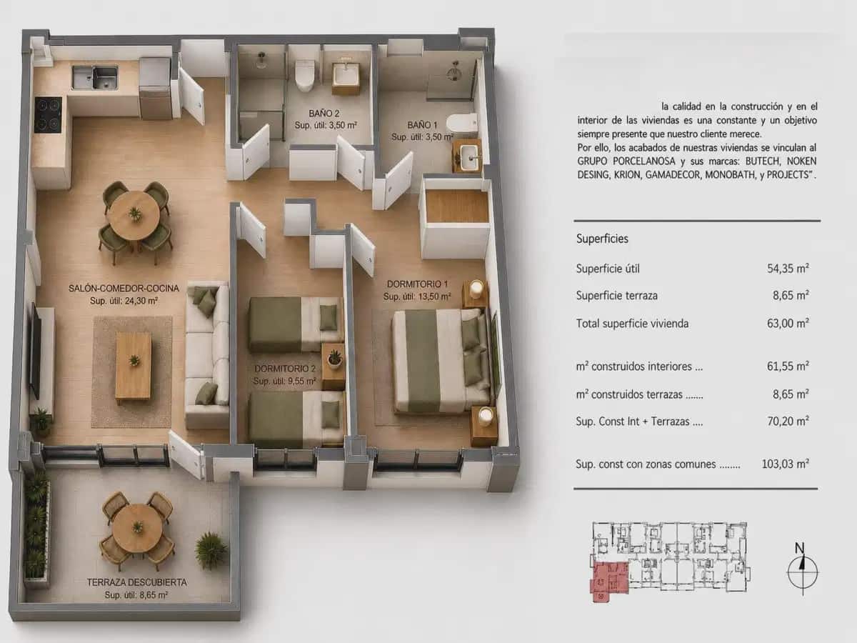 2 sypialnia Apartament na sprzedaż w La Villajoyosa / Vila Joiosa z basenem garażem - 385 000 € (Ref: 9888395)