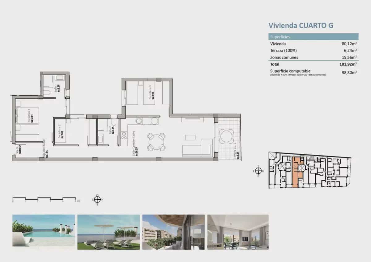 3 bedroom Penthouse for sale in Guardamar del Segura with pool garage - € 431,000 (Ref: 9897051)