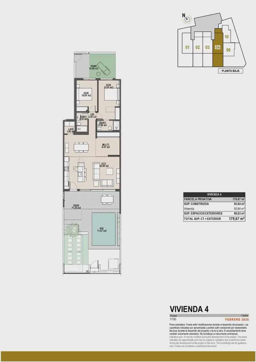 Bungalow de 3 habitaciones en Pilar de la Horadada en venta con piscina garaje - 459.000 € (Ref: 9897064)