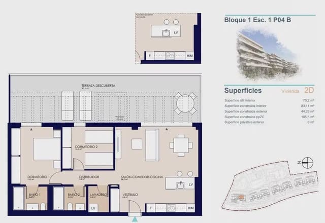 2 sovrum Takvåning till salu i Dénia med pool - 412 000 € (Ref: 9919345)