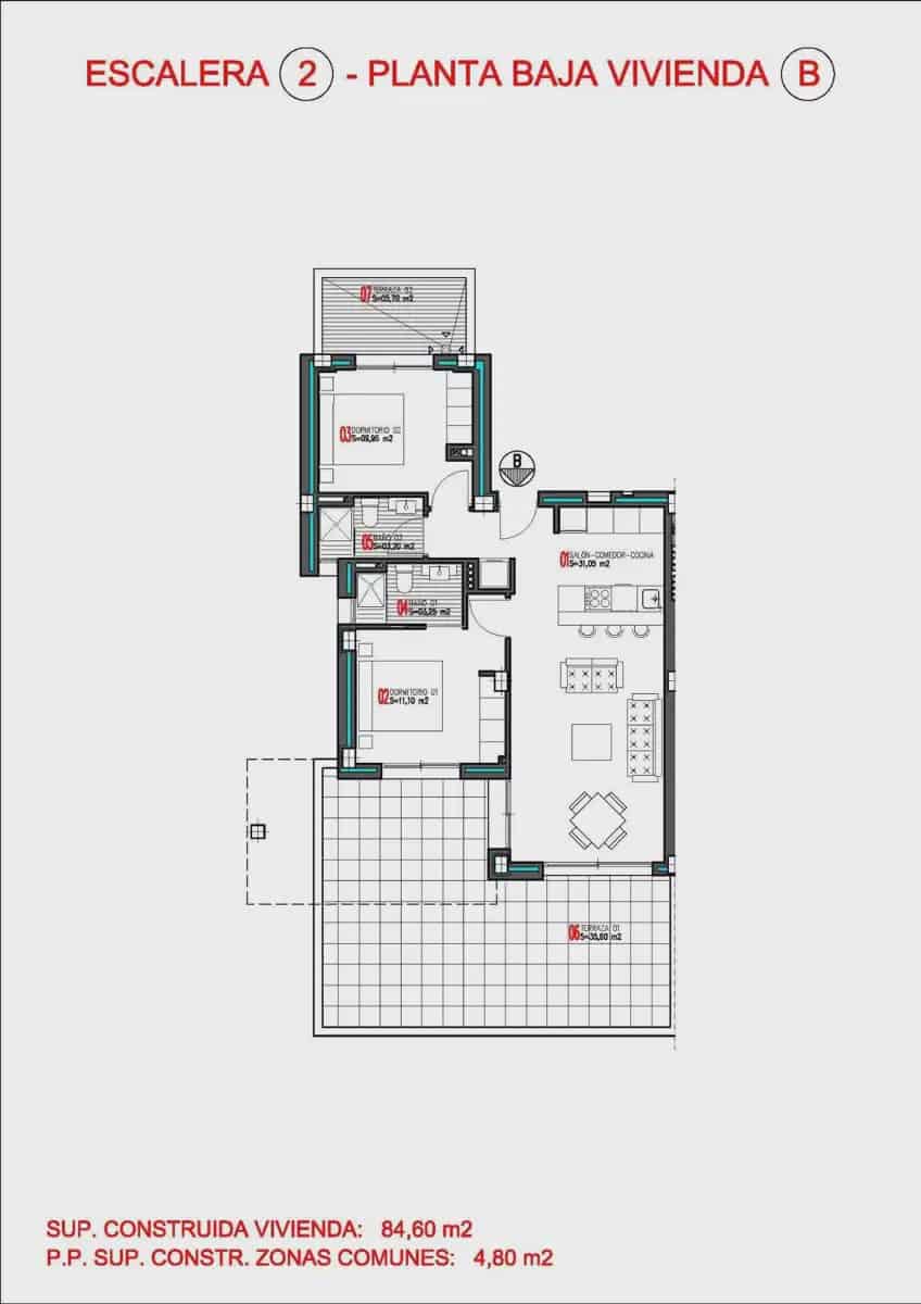 Apartamento de 2 habitaciones en Torrevieja en venta con piscina garaje - 274.900 € (Ref: 9932613)