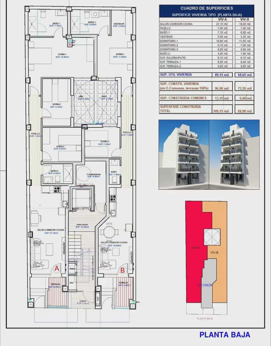 3 soverom Leilighet til salgs i Torrevieja med svømmebasseng - € 279 000 (Ref: 9932618)