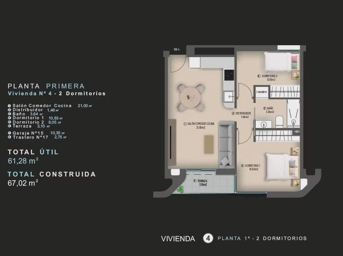 2 Zimmer Apartment zu verkaufen in Torrevieja mit Pool Garage - 282.000 € (Ref: 9932620)