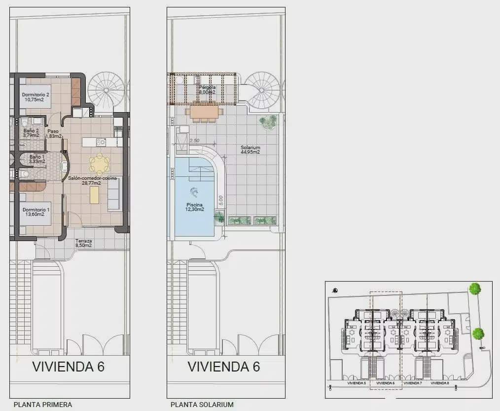 2 chambre Bungalow à vendre à Pilar de la Horadada avec piscine garage - 299 900 € (Ref: 9932641)