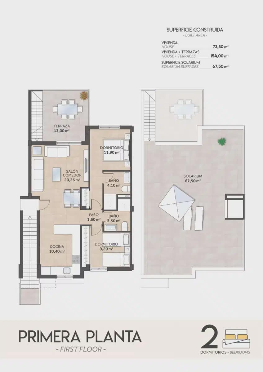 2 soverom Bungalow til salgs i San Miguel de Salinas med svømmebasseng garasje - € 262 900 (Ref: 9932649)