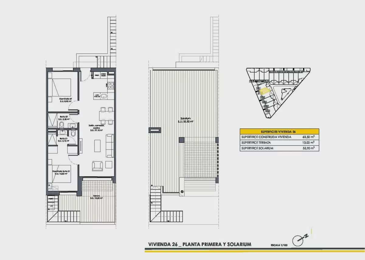 2 camera da letto Bungalow in vendita in Alicante citta con piscina garage - 261.900 € (Rif: 9932653)