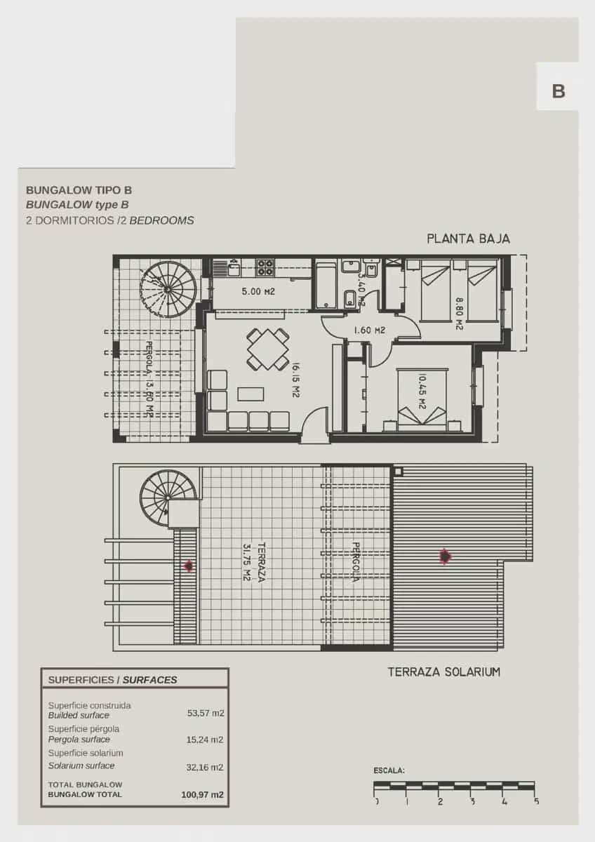 2 camera da letto Bungalow in vendita in Calpe / Calp con piscina garage - 270.000 € (Rif: 9932657)